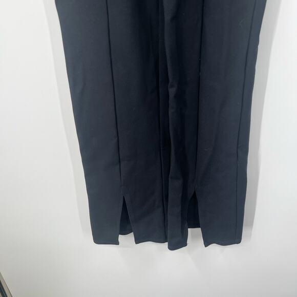 Abercrombie & Fitch Black High Rise Flare Pants Front Slits - Picture 4 of 7
